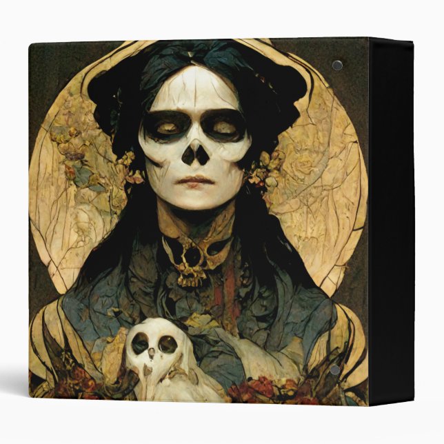 Raven Witch 2 Fantasy Horror Goth Gothic 3 Ring Binder (Back/Spine)