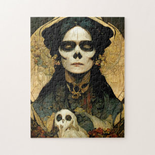 Raven Witch 2 Fantasy Horror Goth Gothic Jigsaw Puzzle