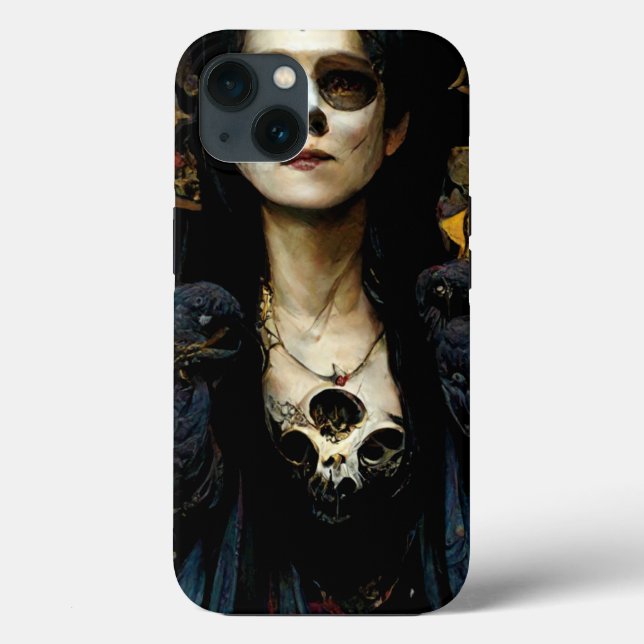 Raven Witch 3 Fantasy Horror Goth Gothic Case-Mate iPhone Case (Back)