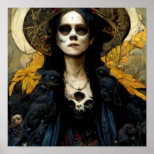 Raven Witch 3 Fantasy Horror Goth Gothic Poster