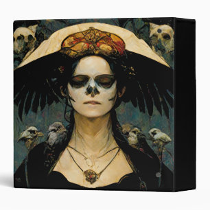 Raven Witch 4 Fantasy Horror Goth Gothic 3 Ring Binder