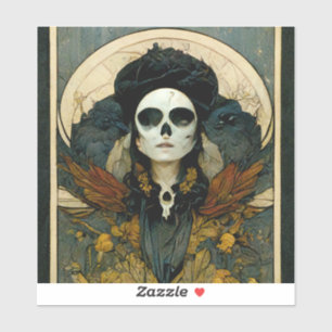 Raven Witch Fantasy Horror Goth Gothic Sticker