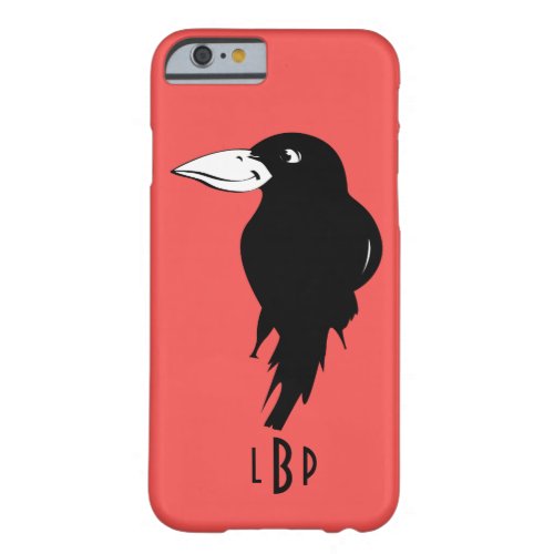 Raven with Monogram Barely There iPhone 6 Case