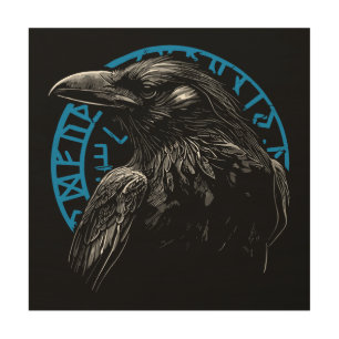 Raven with Norse Runes - Dark Art