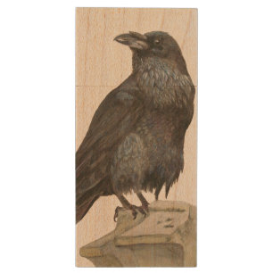 Raven Wood Flash Drive
