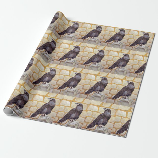 Raven Wrapping Paper (Unrolled)