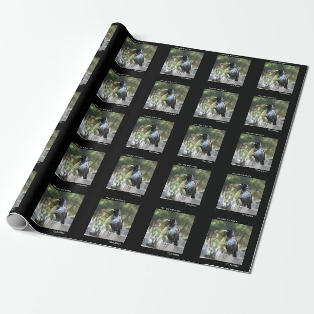 Raven Wrapping Paper (Unrolled)