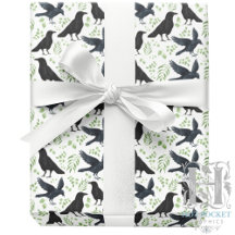 Raven Wrapping Paper in White