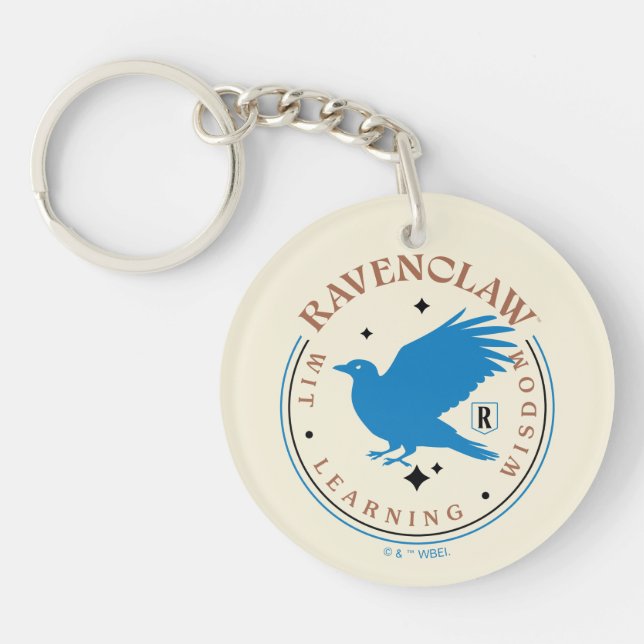 RAVENCLAW™ Blue Eagle House Pride Badge Keychain (Front)