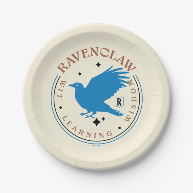 RAVENCLAW™ Blue Eagle House Pride Badge Paper Plates (Front)