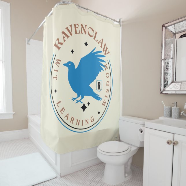 RAVENCLAW™ Blue Eagle House Pride Badge Shower Curtain (In Situ)