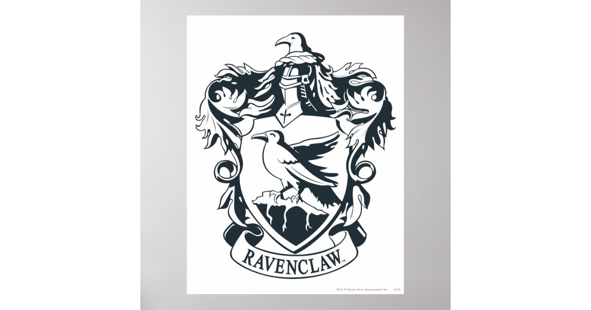 harry potter ravenclaw crest black and white