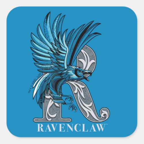 RAVENCLAWâ Crosshatched Emblem Square Sticker