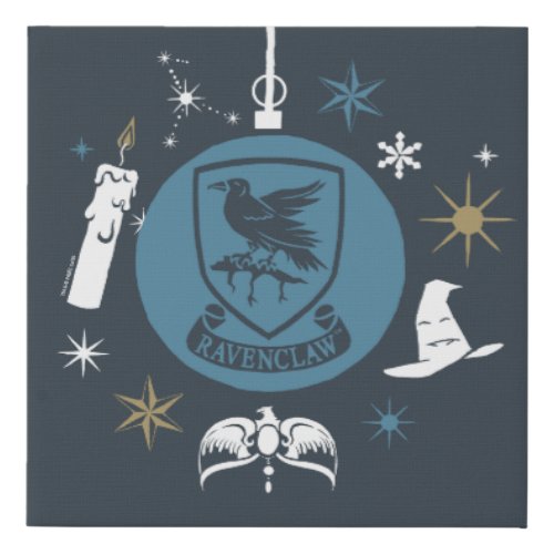 RAVENCLAW Holiday Bauble Graphic Faux Canvas Print