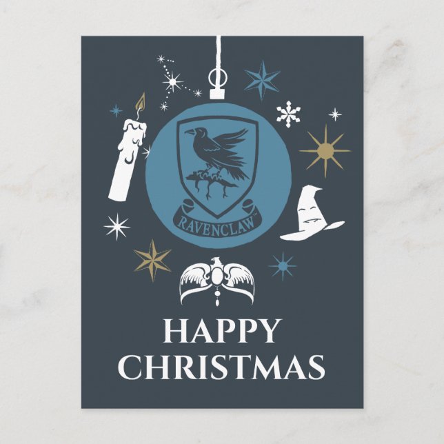 RAVENCLAW™ Holiday Bauble Graphic Postcard (Front)