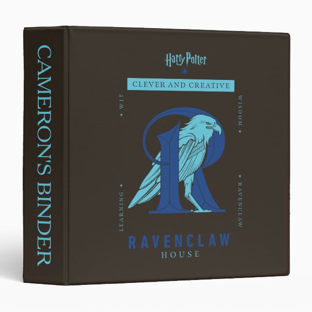RAVENCLAW™ House Clever and Creative 3 Ring Binder (Front/Spine)