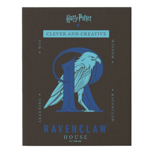 RAVENCLAW House Clever and Creative Faux Canvas Print