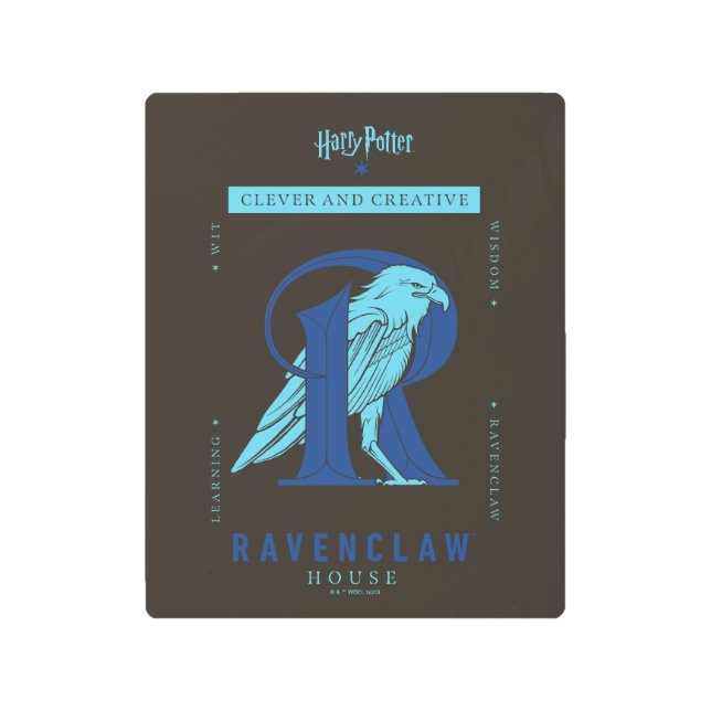 RAVENCLAW™ House Clever and Creative Metal Print (Front)
