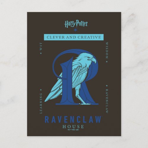 RAVENCLAWâ House Clever and Creative Postcard