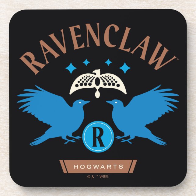RAVENCLAW™ House Double Eagle Diadem Graphic Beverage Coaster (Front)