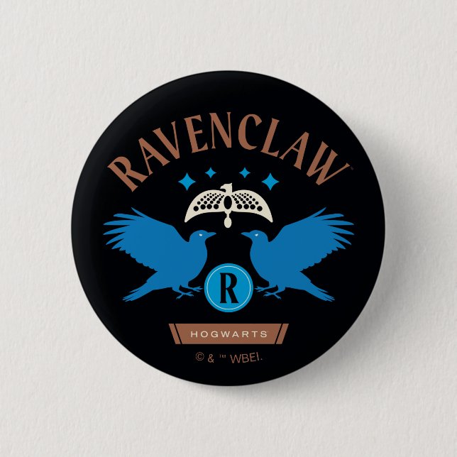 RAVENCLAW™ House Double Eagle Diadem Graphic Button (Front)