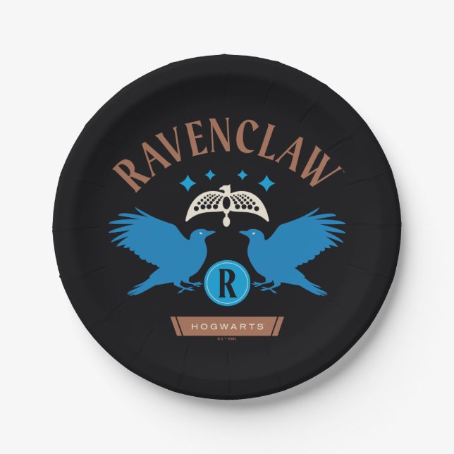 RAVENCLAW™ House Double Eagle Diadem Graphic Paper Plates (Front)