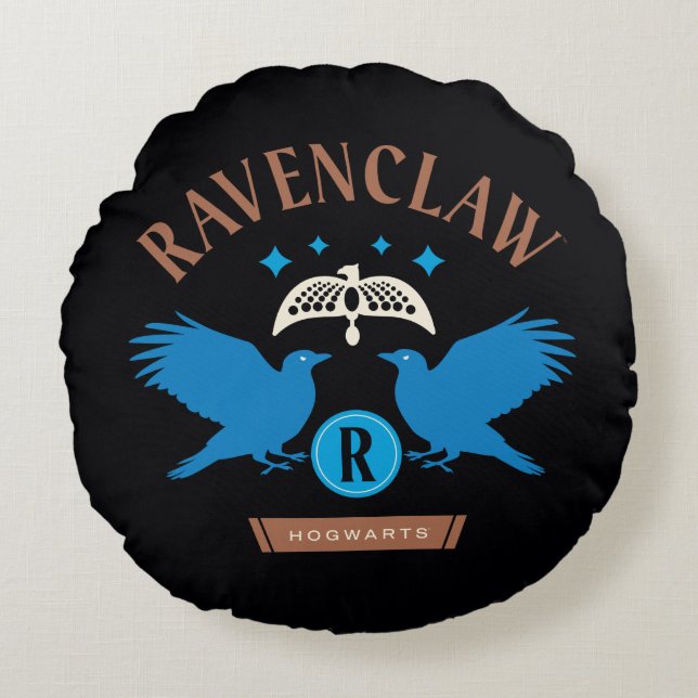 RAVENCLAW™ House Double Eagle Diadem Graphic Round Pillow (Front)