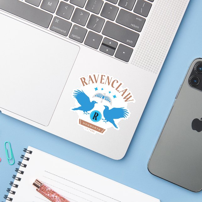 RAVENCLAW™ House Double Eagle Diadem Graphic Sticker (Laptop w/ iPhone)