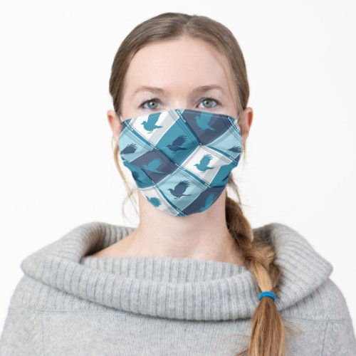 RAVENCLAW Tartan Plaid Pattern Adult Cloth Face Mask