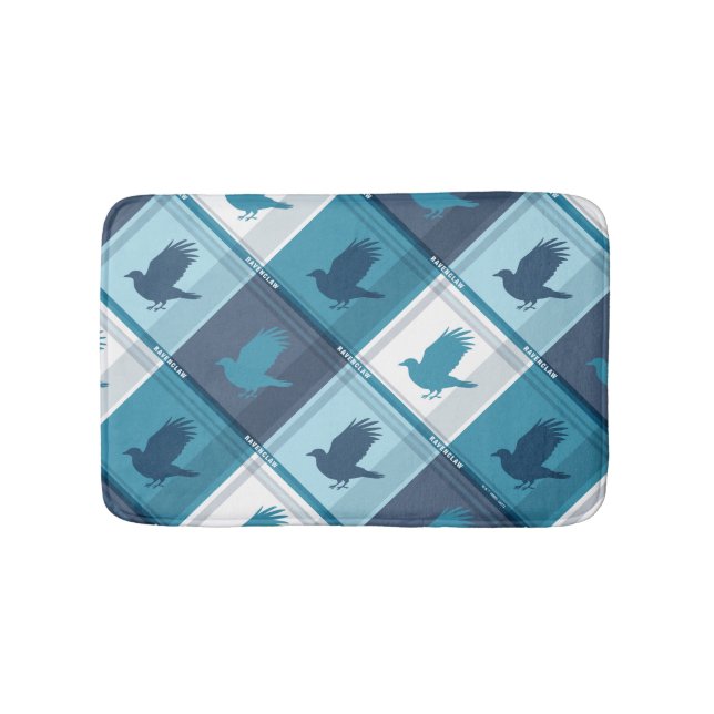 RAVENCLAW™ Tartan Plaid Pattern Bath Mat (Front)