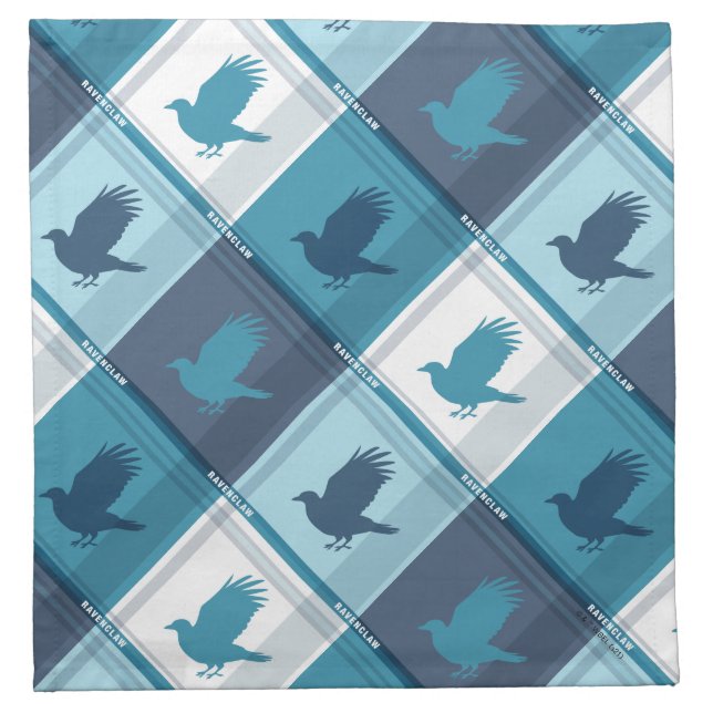 RAVENCLAW™ Tartan Plaid Pattern Cloth Napkin (Front)