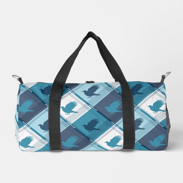 RAVENCLAW™ Tartan Plaid Pattern Duffle Bag (Front)