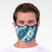 RAVENCLAW™ Tartan Plaid Pattern Premium Face Mask