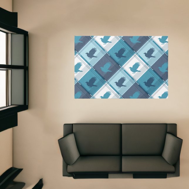 RAVENCLAW™ Tartan Plaid Pattern Rug (Insitu (Indoor 1))