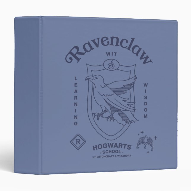 RAVENCLAW™ Wit Learning Wisdom Crest 3 Ring Binder (Front/Spine)