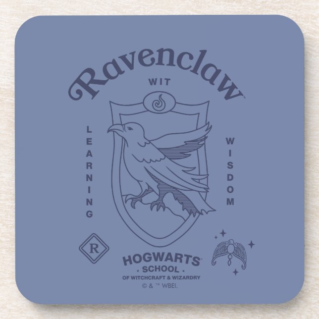 RAVENCLAW™ Wit Learning Wisdom Crest Beverage Coaster (Front)