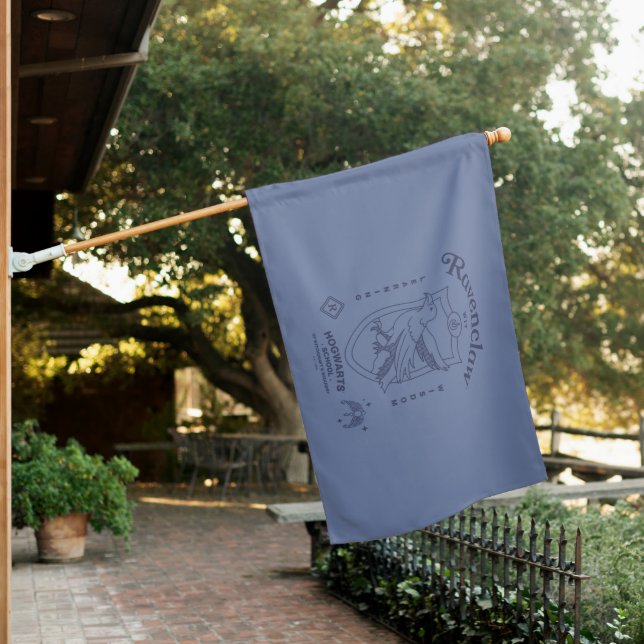 RAVENCLAW™ Wit Learning Wisdom Crest House Flag (In SItu)
