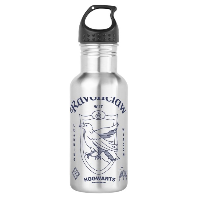 RAVENCLAW™ Wit Learning Wisdom Crest Stainless Steel Water Bottle (Front)