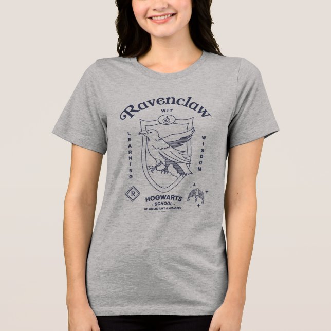 RAVENCLAW™ Wit Learning Wisdom Crest Tri-Blend Shirt (Front)