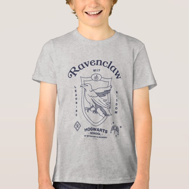 RAVENCLAW™ Wit Learning Wisdom Crest Tri-Blend Shirt (Front)