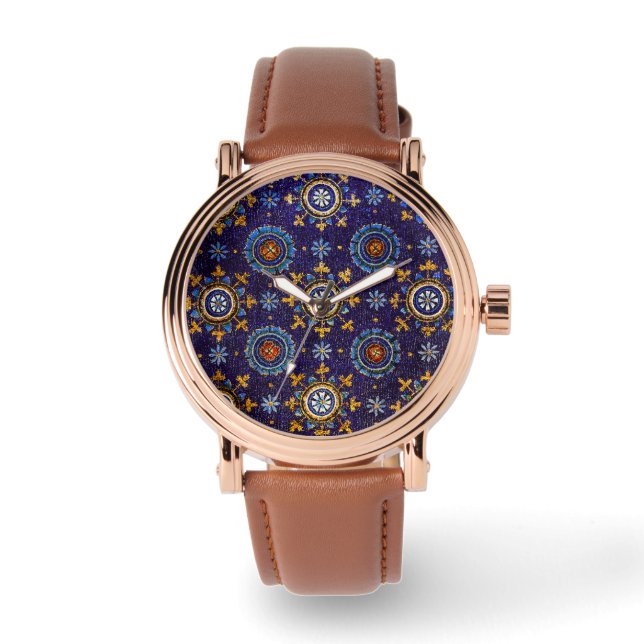 RAVENNA BYZANTINE MOSAICS,STARS,BLUE STARRY NIGHT WATCH (Front)