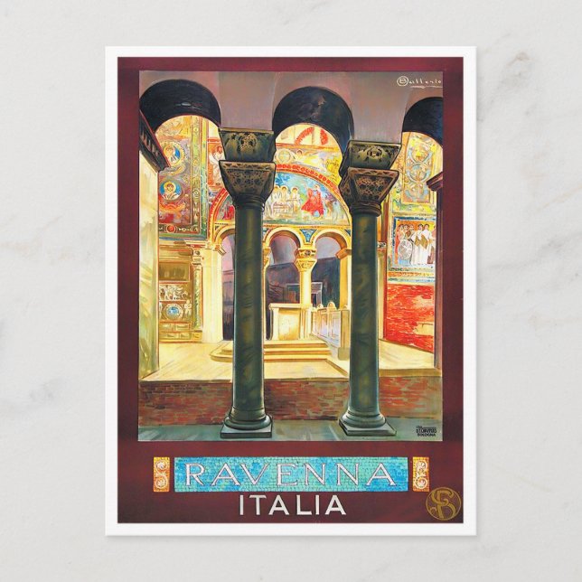 Ravenna Italy vintage travel Postcard (Front)