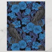 Ravens and  blue roses (Back)