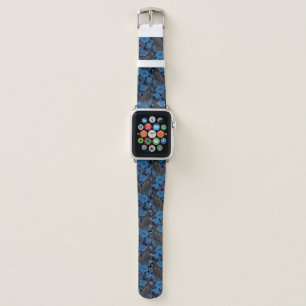 Ravens and blue roses apple watch band