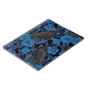 Ravens and  blue roses notebook