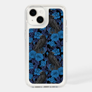 Ravens and  blue roses speck iPhone 14 case