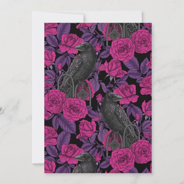 Ravens and pink roses (Front)