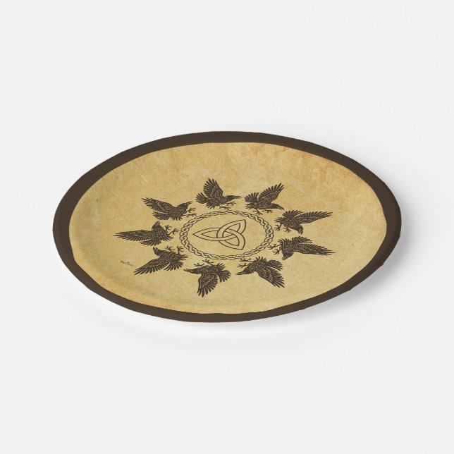 Ravens Circle Dance Paper Plates (Angled)