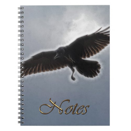 Ravens Descent Fractal Print Notebook