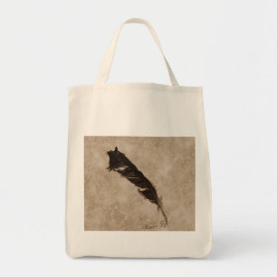 Raven's Feather Bird-lover Crow design Tote Bag